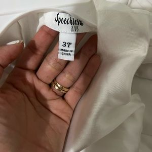 Toddler white dress.